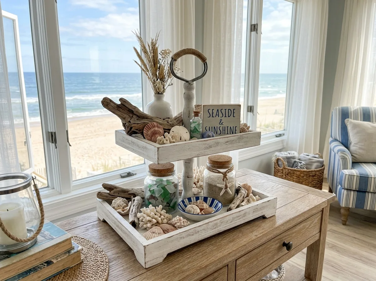 Coastal Summer Tiered Tray